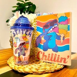 🍦Stitch “Chillin” tumbler and notebook Bundle🍦